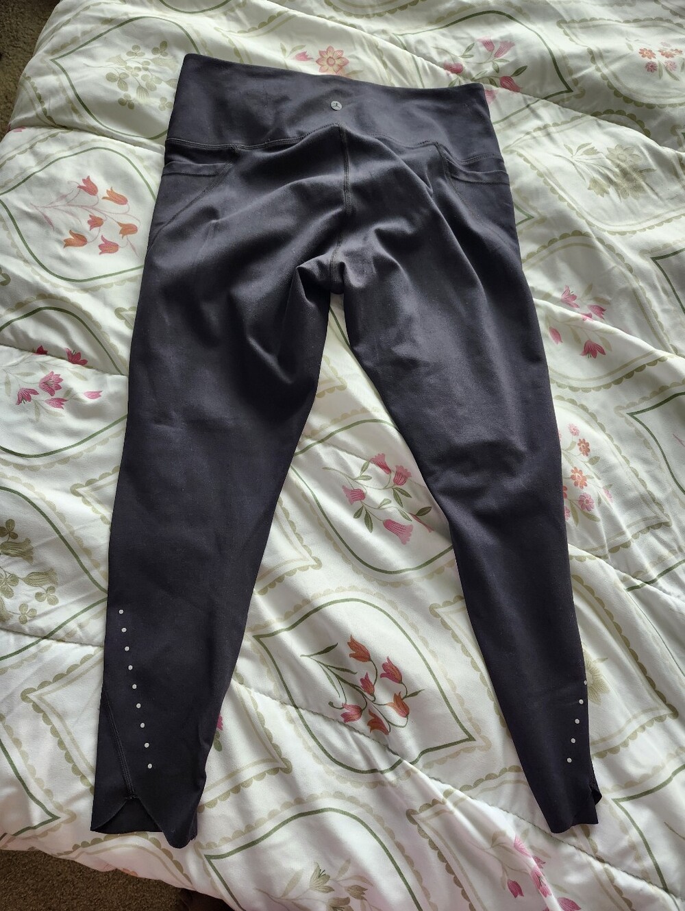 Danskin Black High-Waist Leggings with Stud Detail